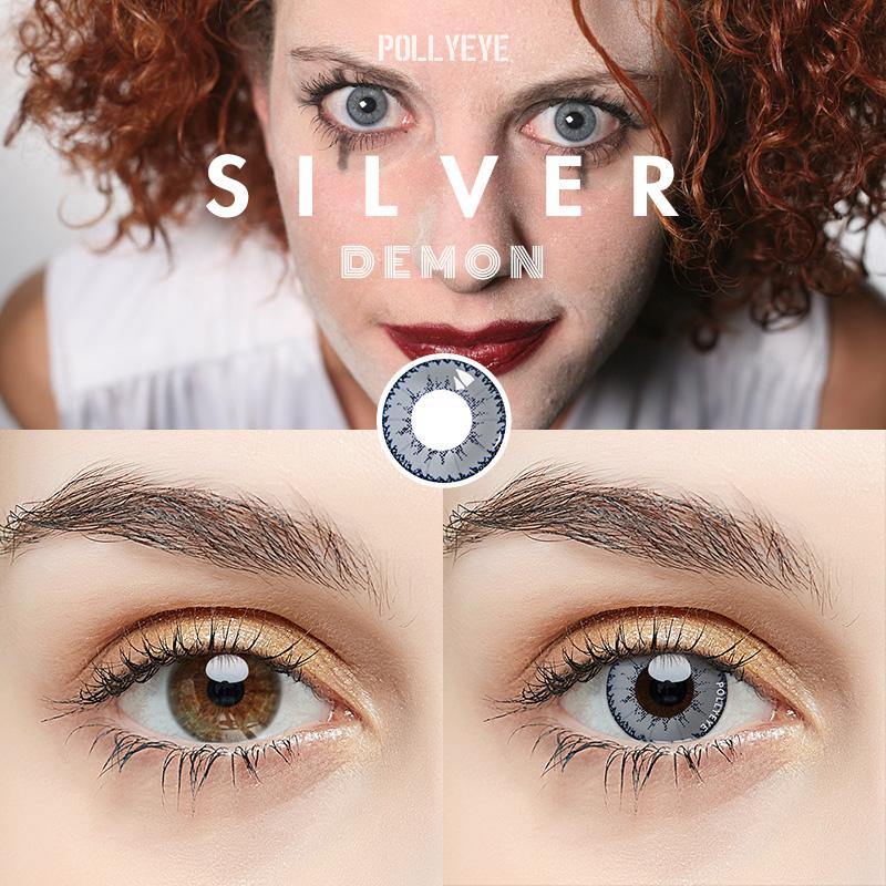 silver eye color contacts
